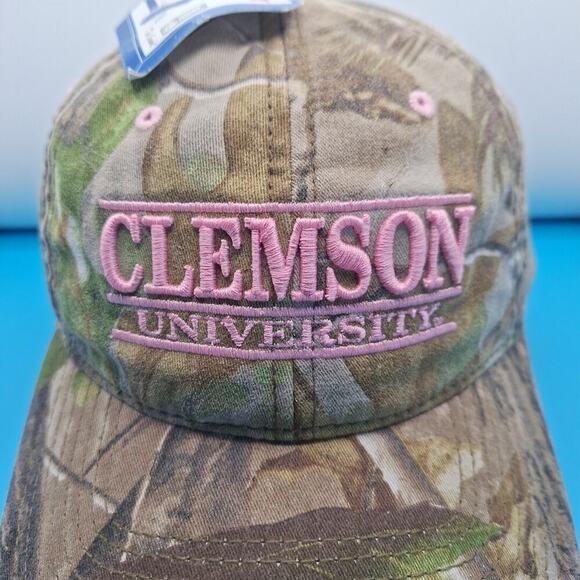 CLEMSON TIGERS CAMO THE GAME STRAPBACK ADJUSTABLE DEADSTOCK HAT CAP - Picture 2 of 7
